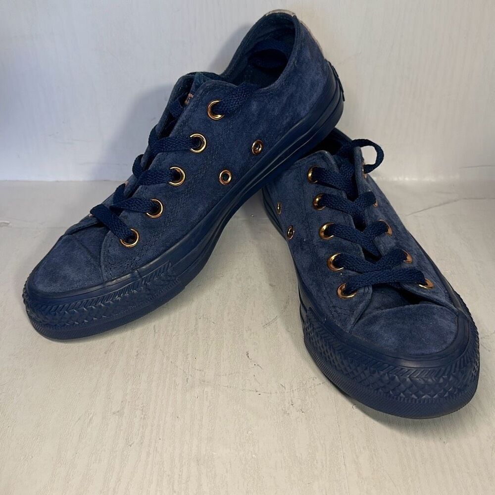 Converse All Star Chuck Taylor Low Top Mens 3 Womens 5 Blue Leather Suede 161205
